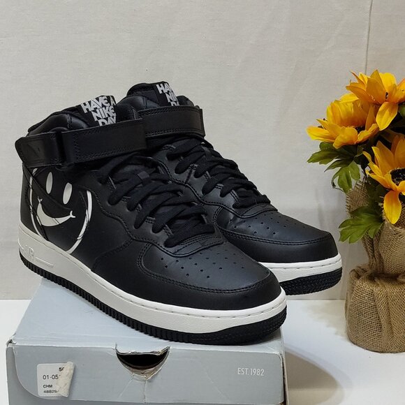 Nike Air Force 1 Mid Have A Nike Day Shoes Leather Uppers Padded Collar Mens 8.5 - Picture 1 of 12